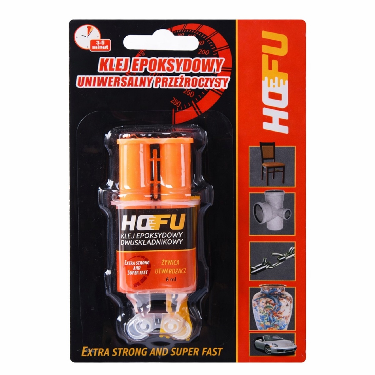 Клей эпоксидный универсальный Хофу 6 мл, шприц
