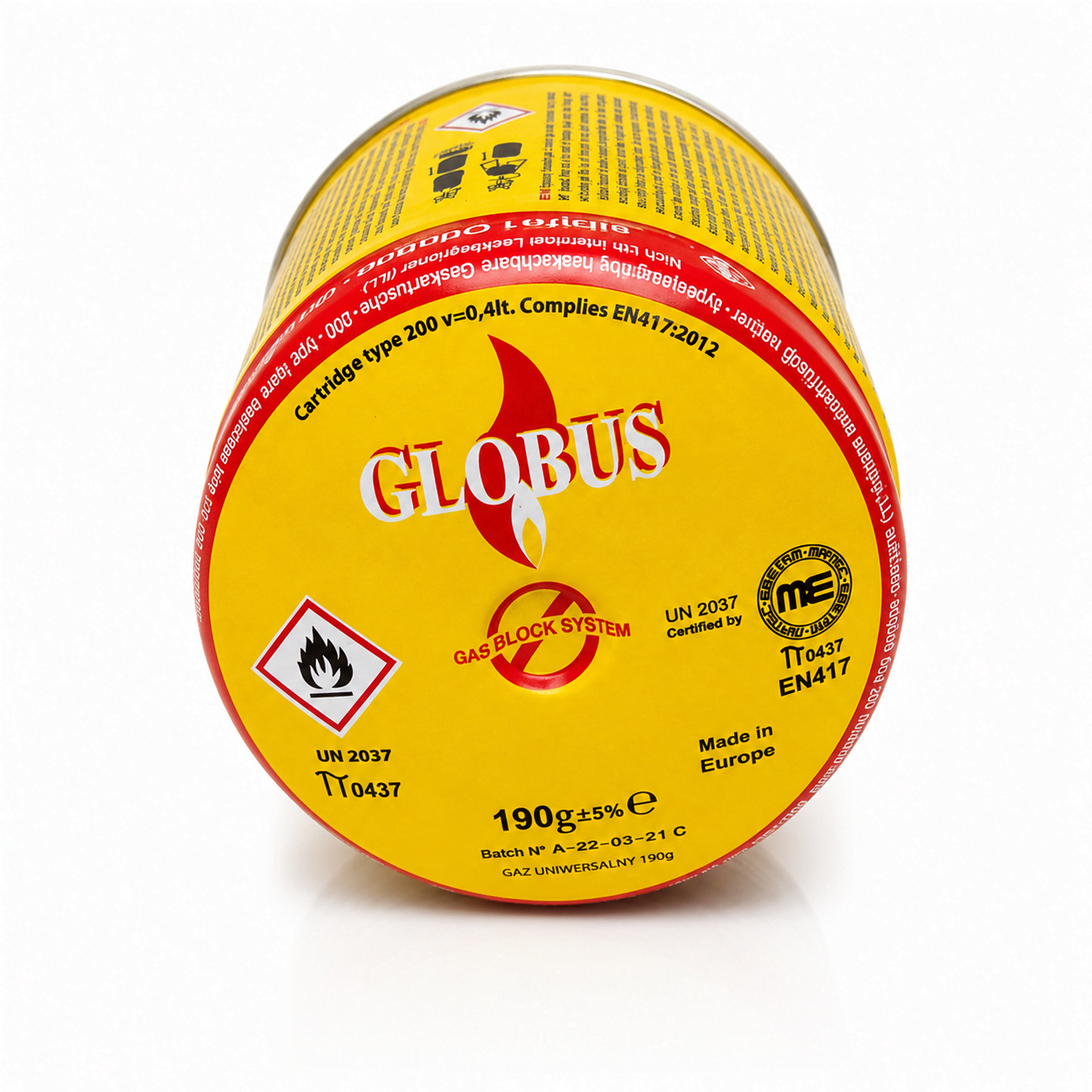 Газ для портативных газовых приборов 190 г. globus Газ для портативных газовых приборов 190 г. globus